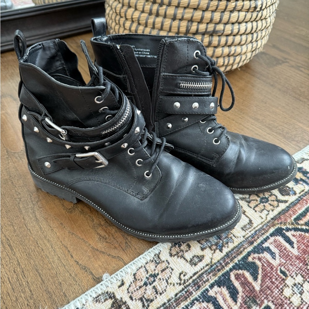 Black Moto Boots